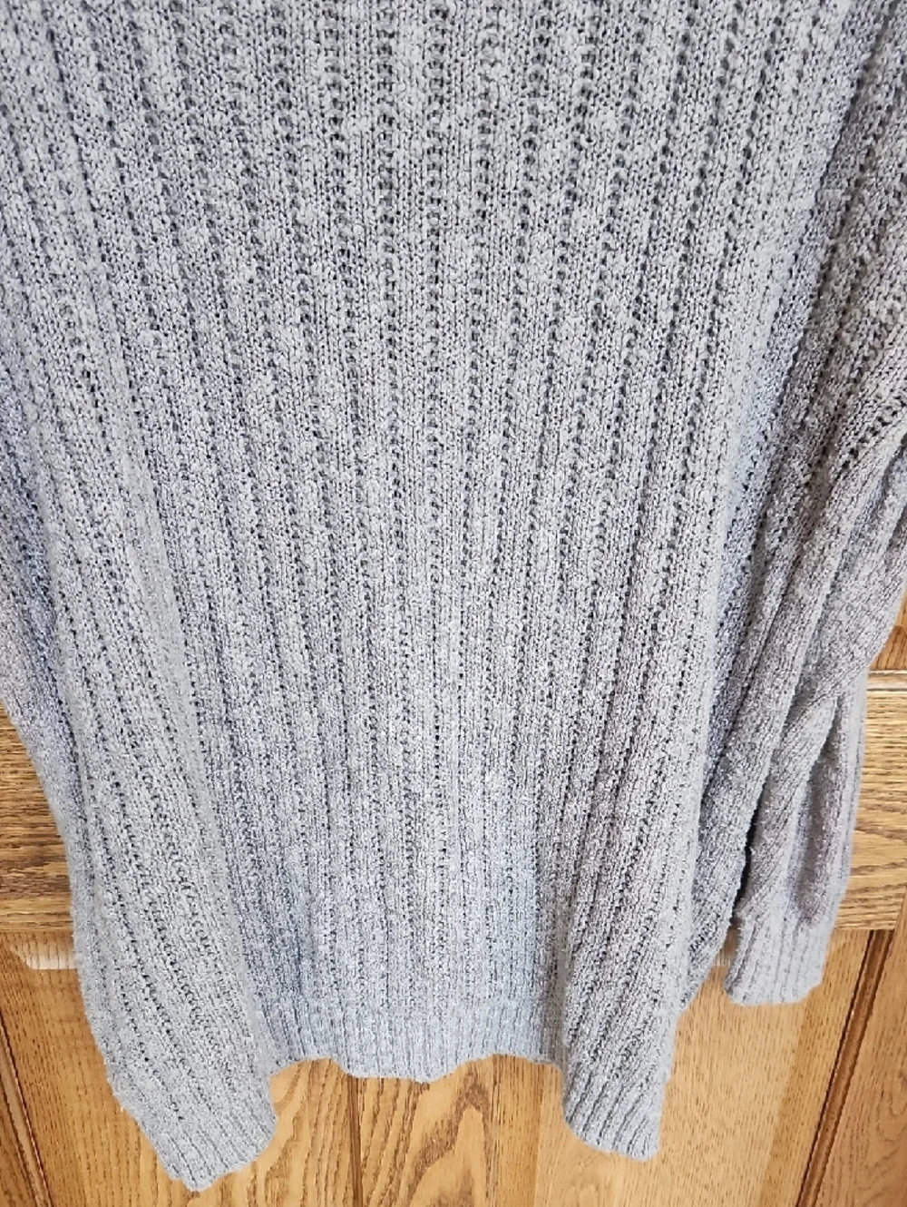 SO Gray Ribbed Open-Front Button Cardigan - Picture 6 of 8